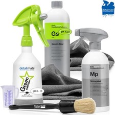 Koch Chemie Motorplast Green Star Pinsel Sprühflasche Mikrofasertuch Motorwäsche
