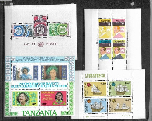 pk02489: Briefmarken - Lot von 5 weltweit verschiedenen Blocks - postfrisch