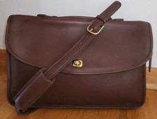 Coach 5265 Briefcase Lexington British Tan Leather Laptop Messenger Bag