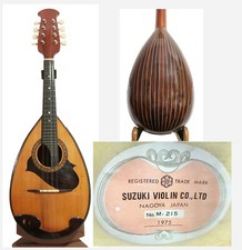 1975 Japan Suzuki M-215 bowlback solid Spruce top Rosewood Mandolin OJMN408