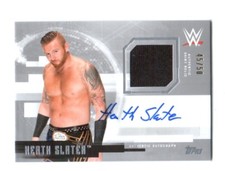 WWE Heath Slater 2017 Topps Undisputed Silver Autograph Relic Card SN 45 of 50