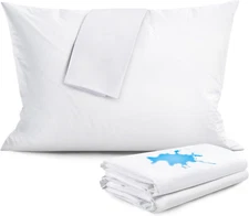 FAUNNA Pillow Protector with Zipper Standard Size Pillow Covers 100% Waterproof 