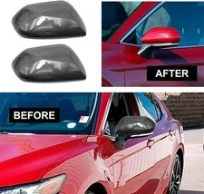 For Toyota Camry 2018 2019-2023 Side Rearview Mirror Cover Cap Trim Carbon us