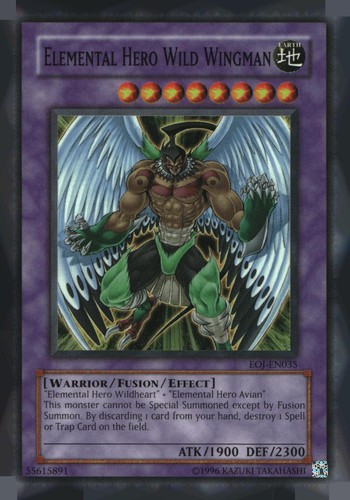 Elemental HERO Wild Wingman EOJ-EN035 YuGiOh Enemy of Justice card