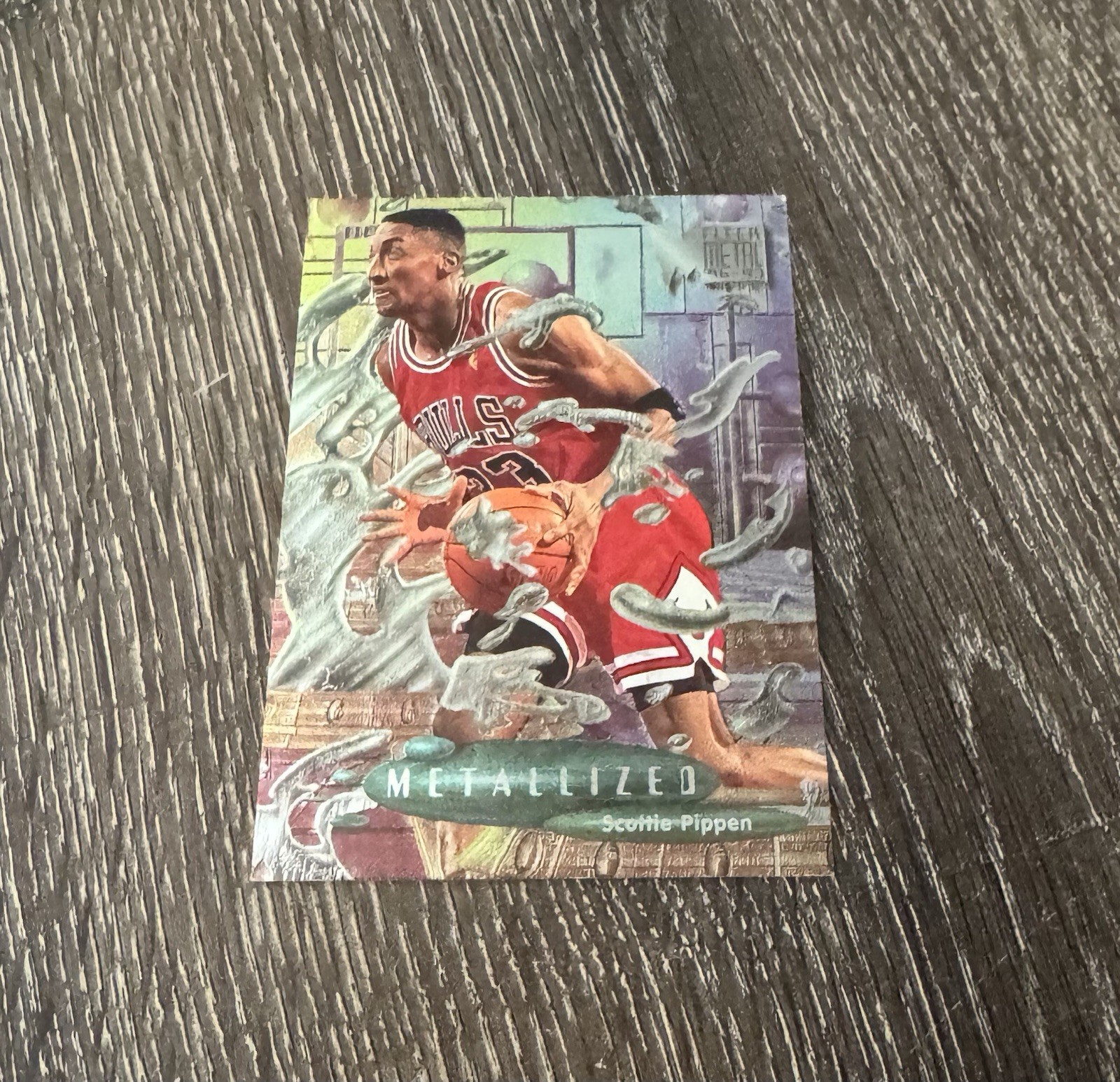 Scottie Pippen #229 Basketball Cards 1996 Fleer Metal trading card — raw and PSA graded price guide