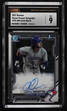 2021 Bowman Chrome Prospects Auto Austin Martin #CPA-AM CSG 9 Mint Auto k0w