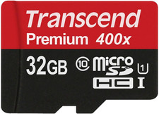 32GB Microsdhc Class10 Uhs-1 Memory Card with Adapter 60 MB/S TS32GUSDU1 