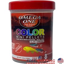 Super Color Mini Pellets Freshwater Saltwater Fish Omega 3 6 Enhanced Nutrition