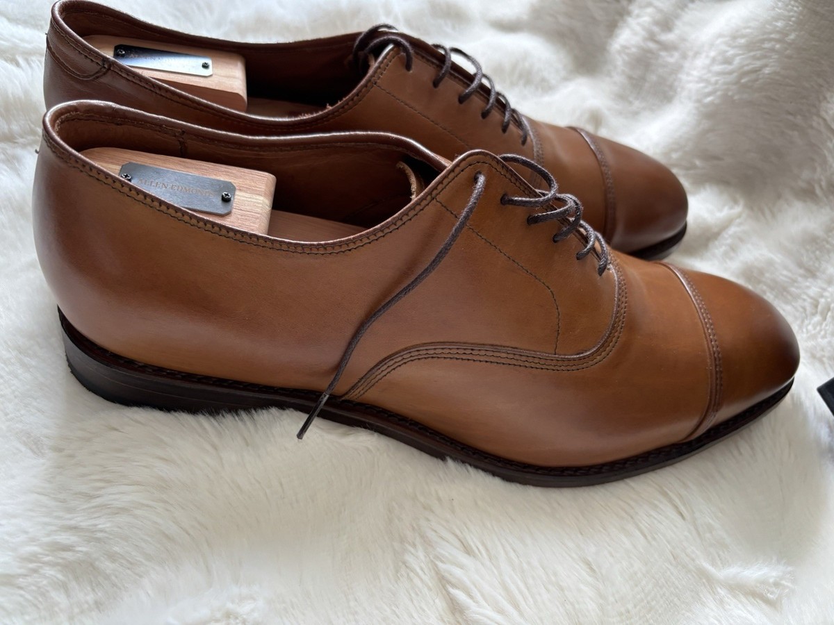 Allen Edmonds Park Avenue Walnut Leather Men 12 E New In Box With