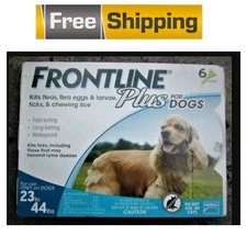 FRONTLINE Plus Flea and Tick Treatment for Med Dogs 23-44 lbs  6 Doses