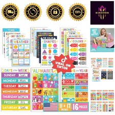 Interactive Learning Posters for Toddlers - 16 Essential Posters for Home