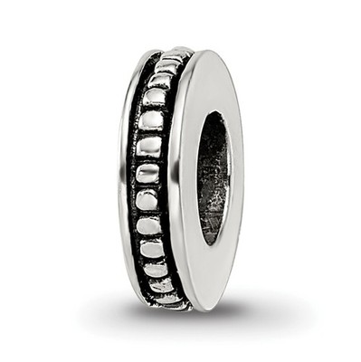 Silver Reflections Notched Spacer Bead QRS127