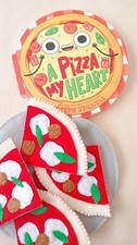 Felt Food Pizza, Board Book and Plush Set, Pretend Play Food, Play Kitchen
