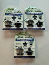 TubShroom Ultra Tub Drain Hair Catcher Protector Stainless 3 Pack