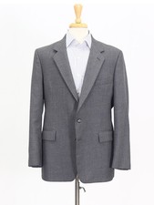 Oscar de la Renta 42R Gray Sport Coat Blazer Jacket Stripe 2-Button Wool