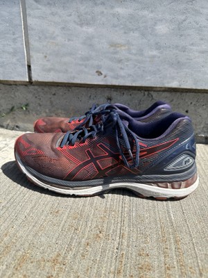ASICS Gel-Nimbus 19 Shoes Men's 8.5 Red Blue Running Sneakers