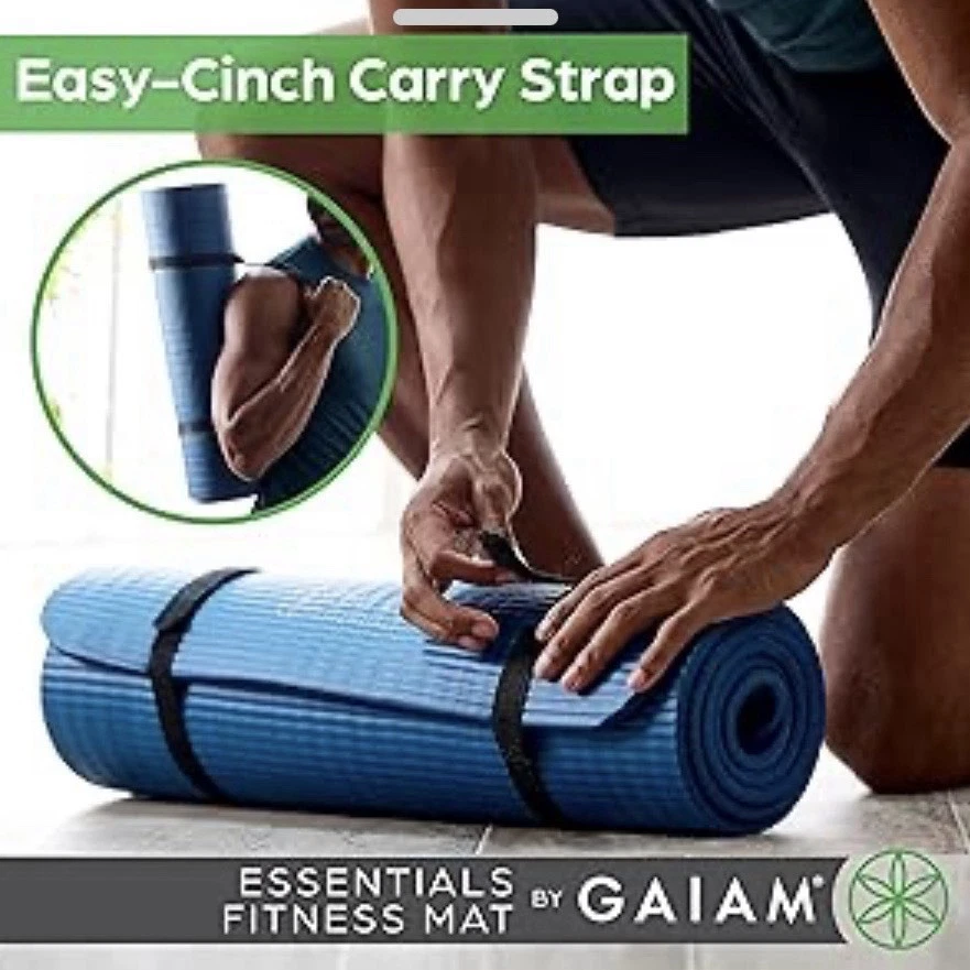 Tapete clássico Gaiam Essentials exercício grosso leve para fitness e ioga 72x24” - Imagem 4 de 4
