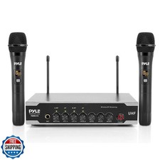 Pyle Portable Uhf Wireless Microphone System - Battery Operated D