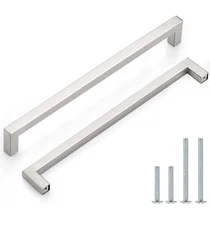 Probrico 10 Pack Square Dresser Pulls Stainless Steel 10" Holes Distance Cabinet
