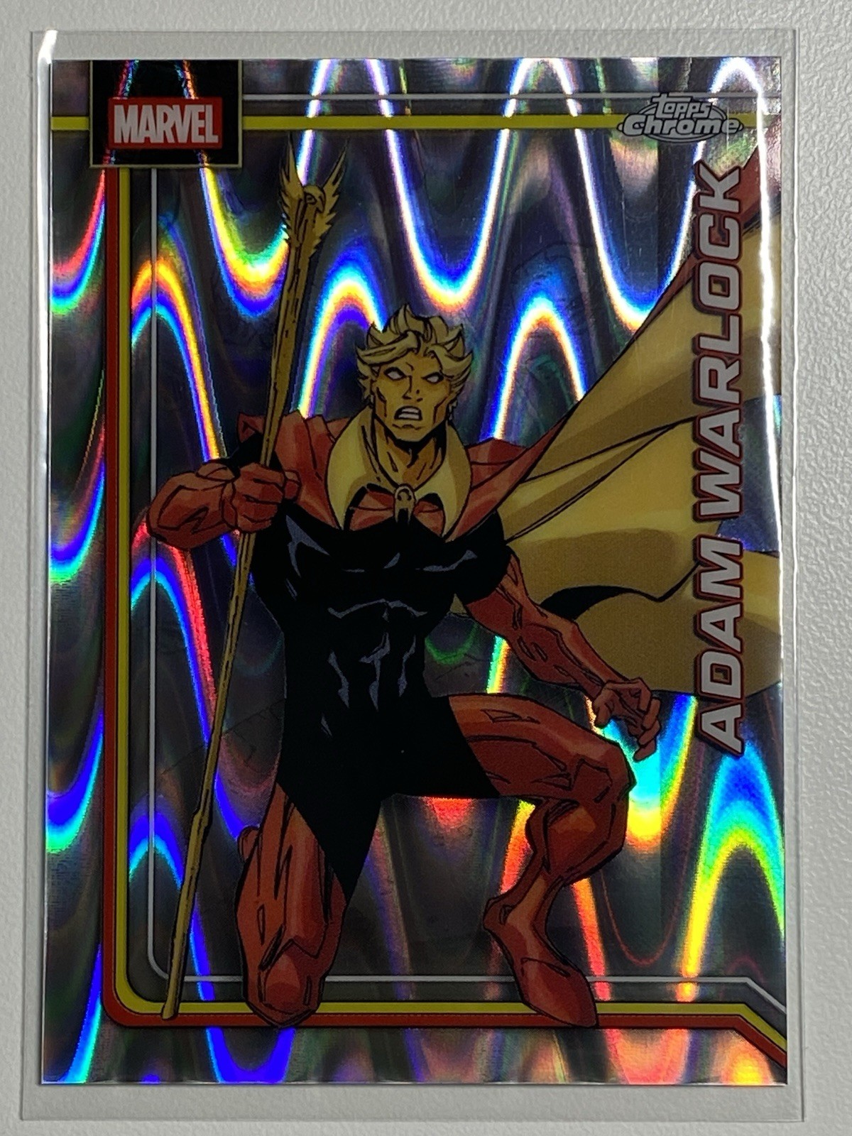 Topps Chrome 2026 Marvel RayWave Refractor Adam Warlock #002
