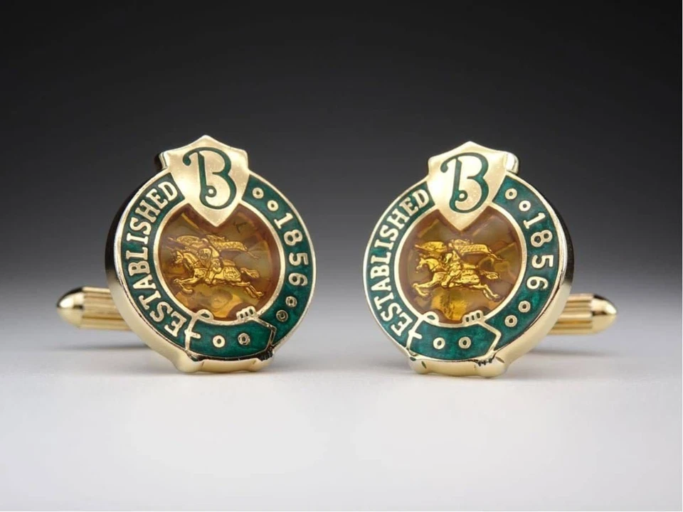 Burberry Green Skeleton Horse Knight Cufflinks - Image 2 of 4
