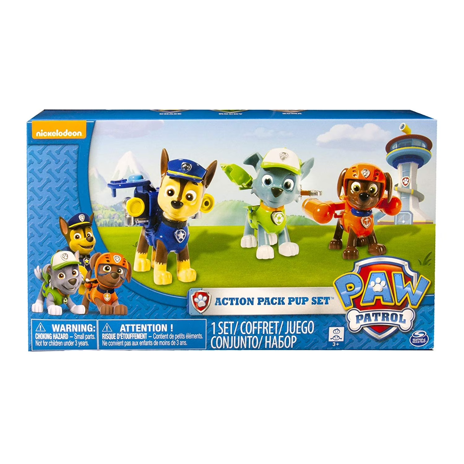 Paw Patrol Action Pack Pups 3-Pack Figures Chase Rocky Zuma 