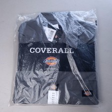 Dickies Short Sleeve Coverall Mens Medium Gray Workwear Uniform Elastic Waist
