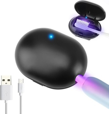 UV Zahnbürste Sterilisator Etui, Tragbare Wiederaufladbare Reise Abdeckung mit UV-C