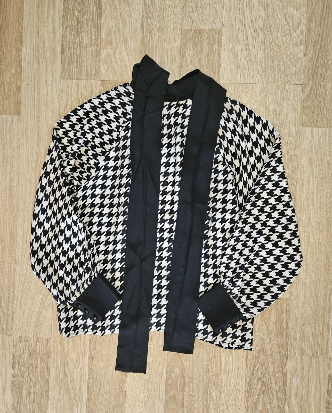 Camicetta vintage Yves Saint Laurent anni 80 seta taglia 40 (L) stampa pied de poule