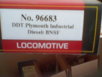 Ho model power B N S F DDT plymouth Diesel locomotive.