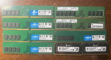 MIX LOT OF 9 RAM M391A1K43BB2-CTDQ /CT8G4DFS8266.C8FN /BLS16G4S240FSD.16FBD 