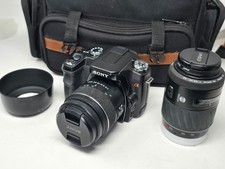 Sony Alpha A100 10.2MP DSLR Digital Camera 18-55mm & 70-210mm Lenses
