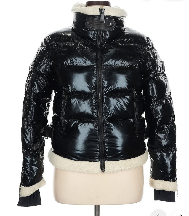 SAM. Black Gloss Down Puffer Jacket Oversized she… - image 1