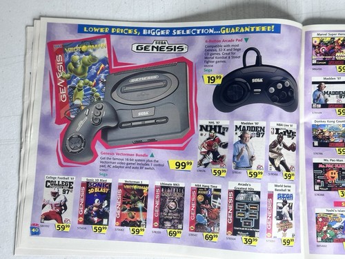 1996 Toys R Us Holiday Wish List Catalog Sega Saturn PlayStation N64 Coupons - Foto 14 di 21