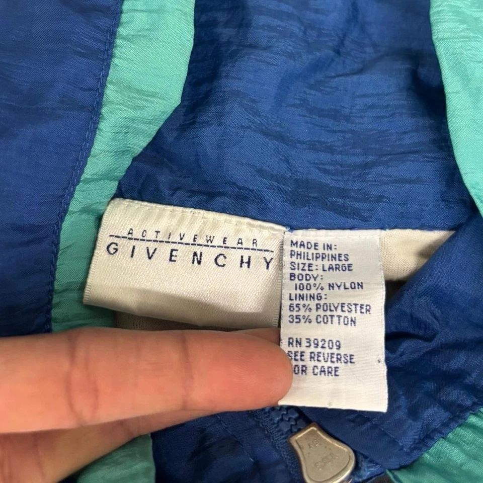 Jaqueta corta-vento vintage Givenchy Activewear Warm Up Track masculina tamanho G - Imagem 3 de 4