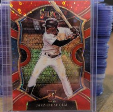 2021 Panini Select Jazz Chisholm Rookie Red Disco Prizm Serial #71