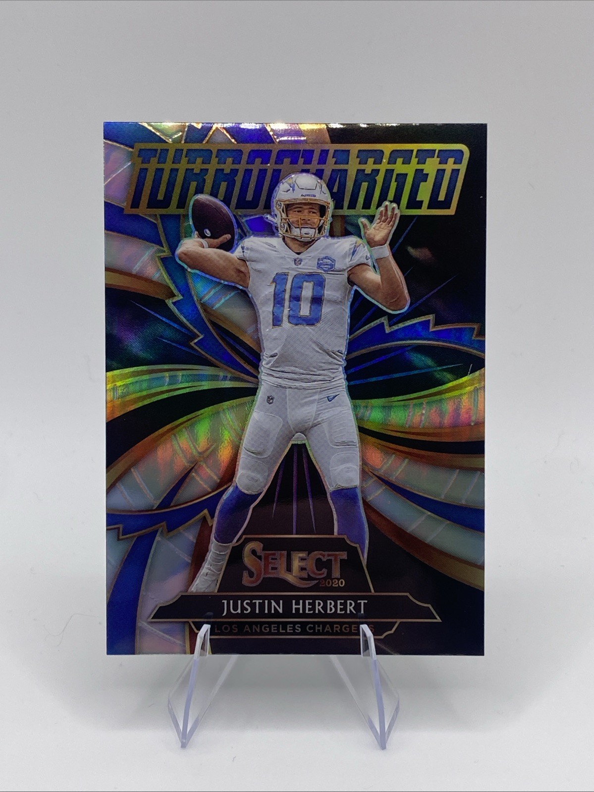 2020 Panini Select - Turbocharged Justin Herbert #T24 Silver Prizm (RC)