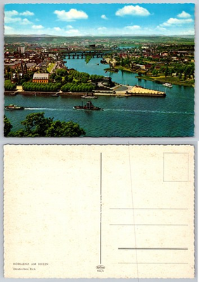 #ad #ad Continental Koblenz Germany Deutsches Eck Postcard $4.81