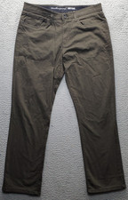 Weatherproof Chino Pants Mens Size 34X30 Green Cotton Formal Straight Fit