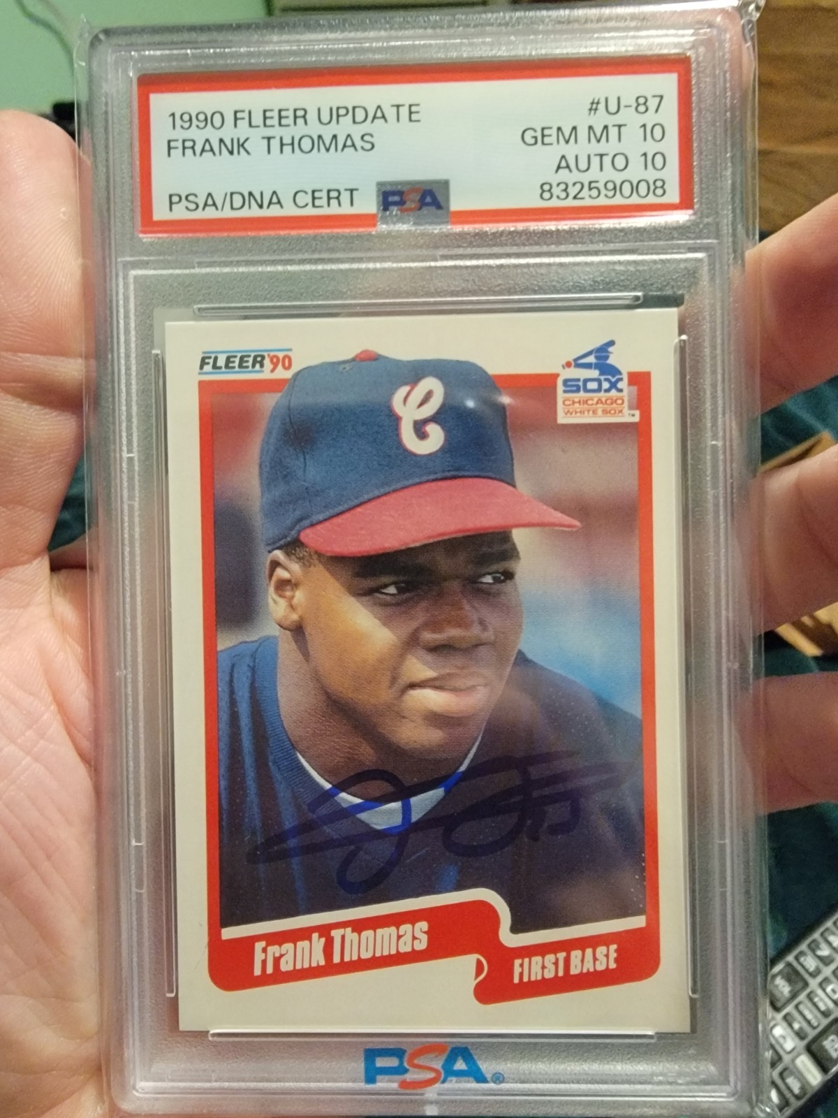 1990 Fleer Update Frank Thomas Auto RC! Dual 10s! PSA 10/AUTO 10! HOF! 🔥 