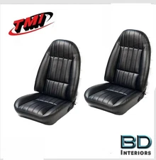 Front Bucket & Rear Seat Upholstery 1978 - 1981 Chevy Camaro Black Set