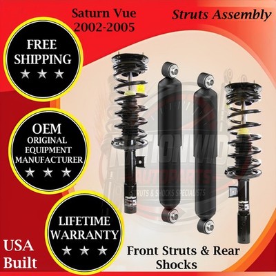Monroe OEM Front Struts & Rear Shocks For 2002-2005 Saturn Vue 9 Year Warranty