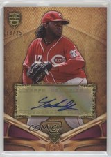 2013 Topps Supreme Retired and Active Purple 19/25 Johnny Cueto #SA-JC Auto a2v