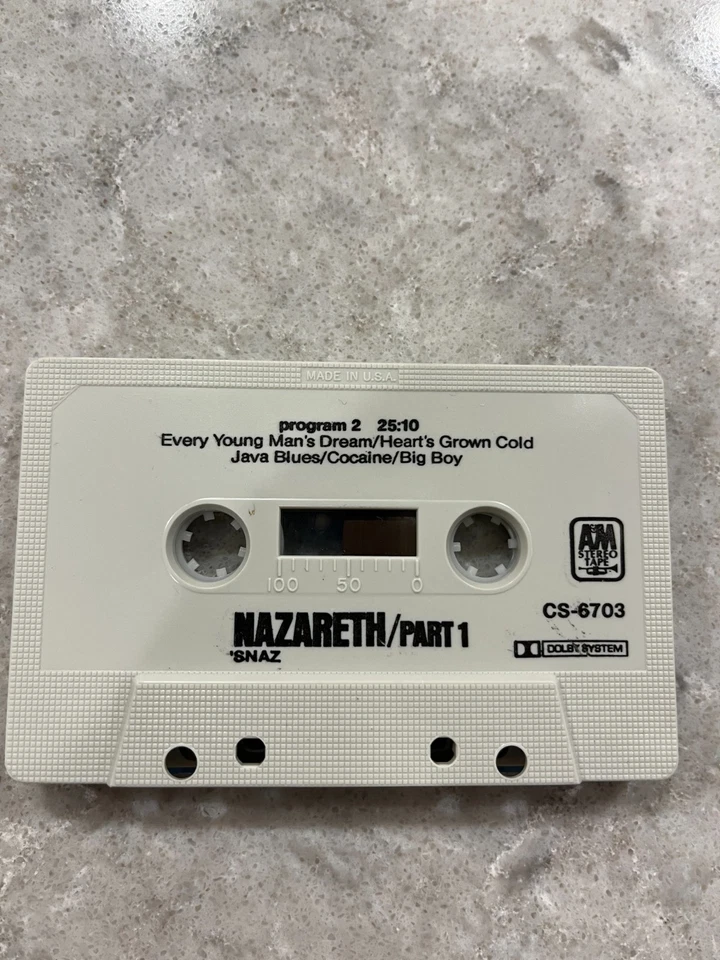 Nazareth Cassette Tape album It's Naz Part 1 and Part 2 Foto 4 de 4