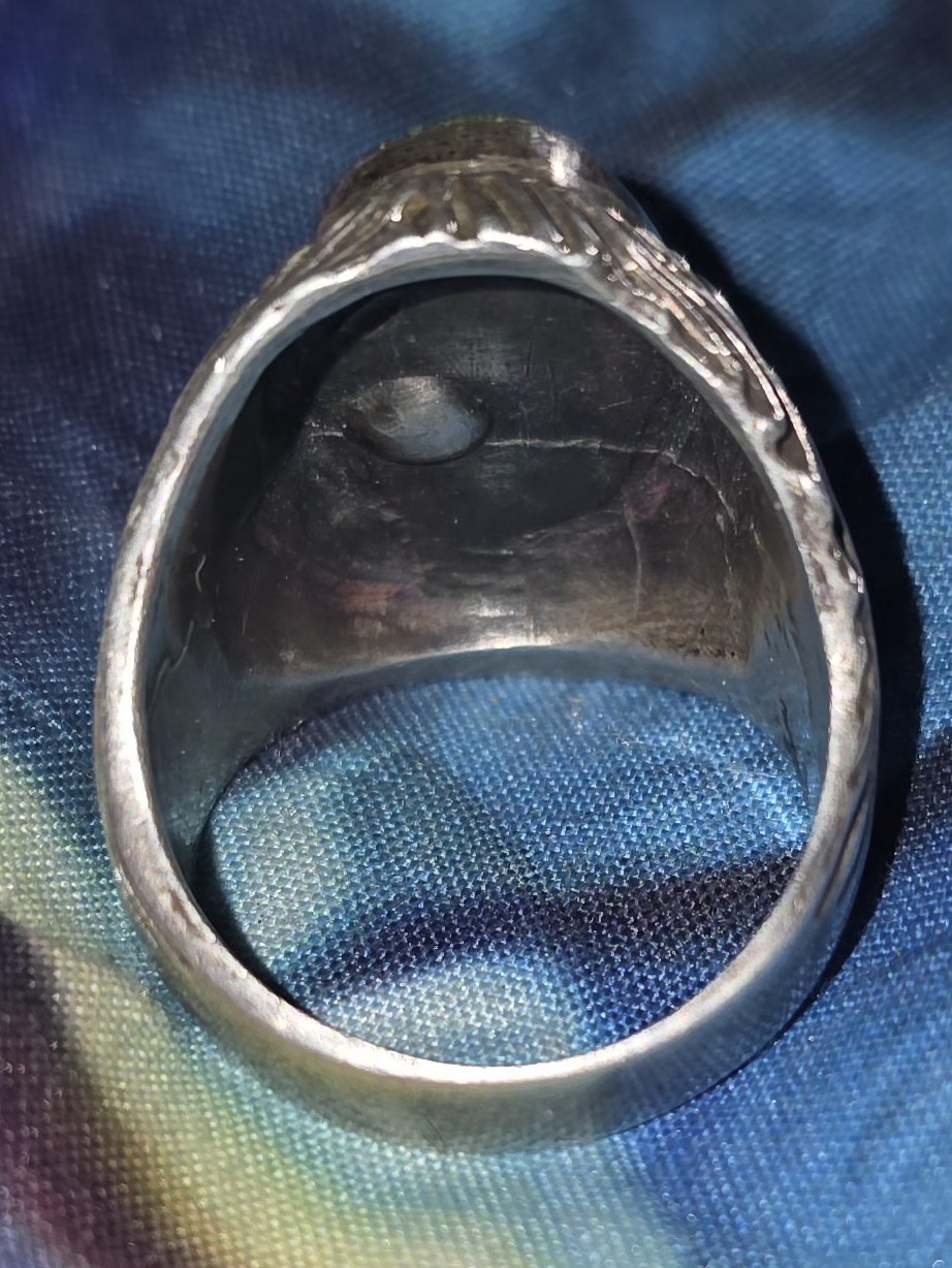 Unsigned Ring Green Turquoise Sterling Silver Nav… - image 11