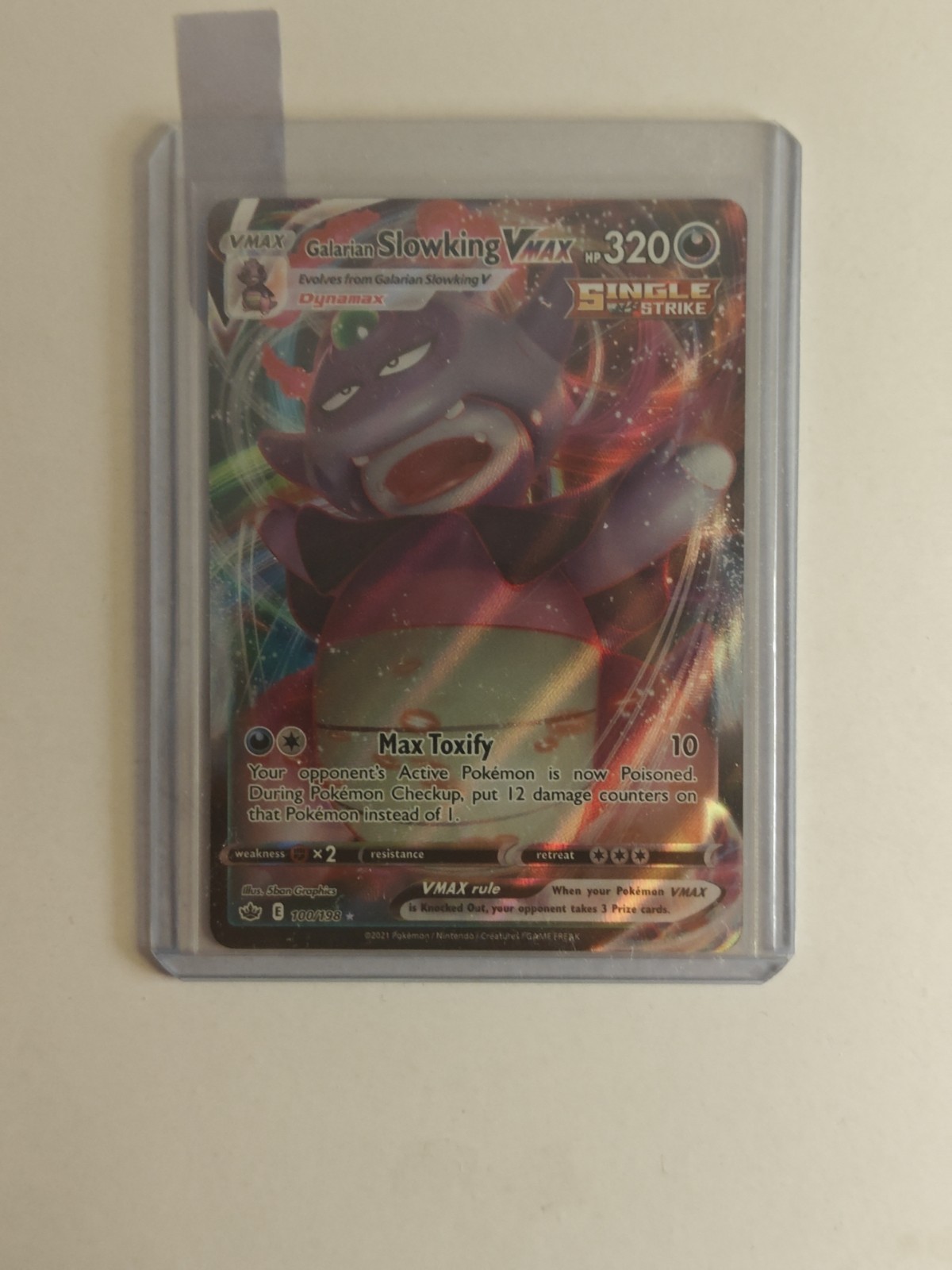 Galarian Slowking VMAX 100/198 Swsh06: Sword & Shield - Chilling Reign Holo