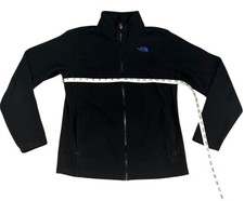 The North Face Boys Fleece Full Zip up Size XL 18/20 Black Blue Logo Collar