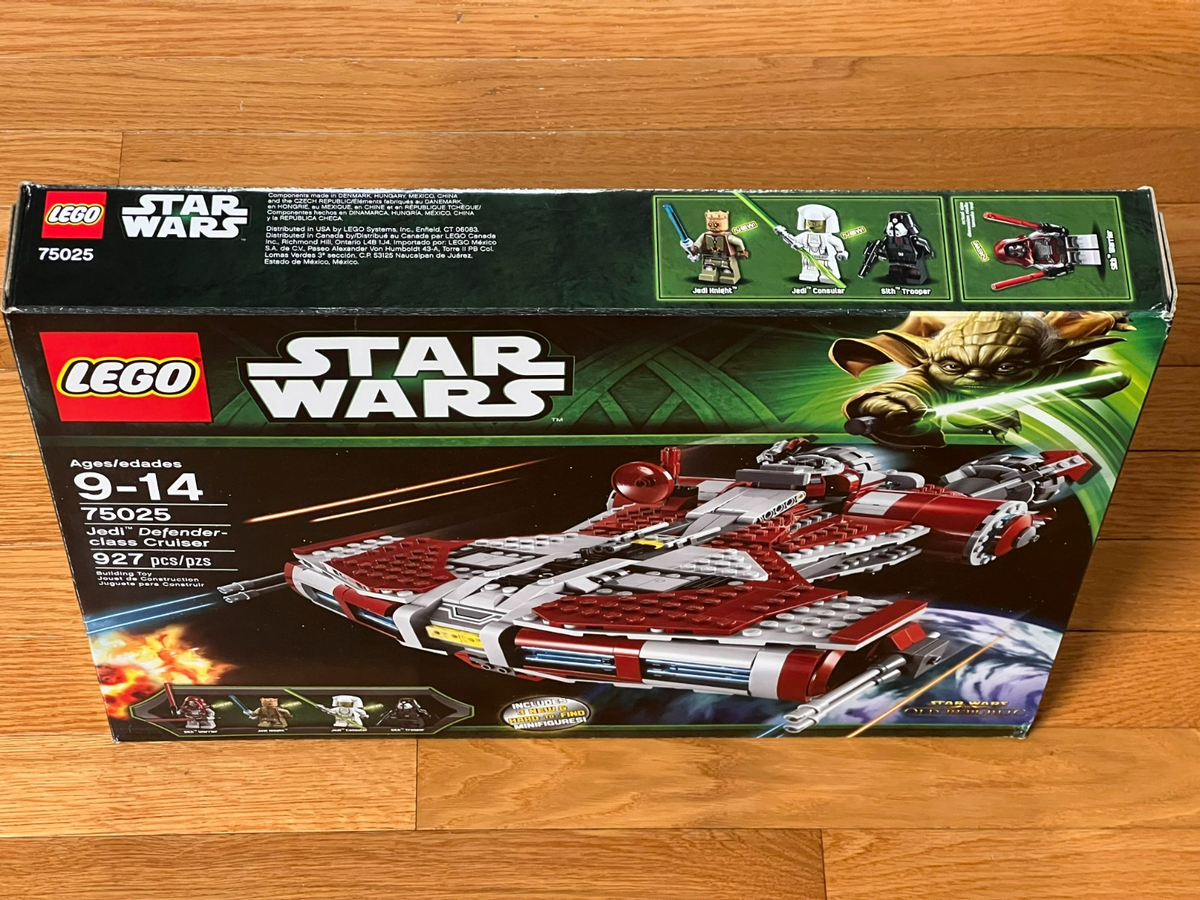 LEGO 75025 Star Wars Jedi Defender Class Cruiser Retired Hard to