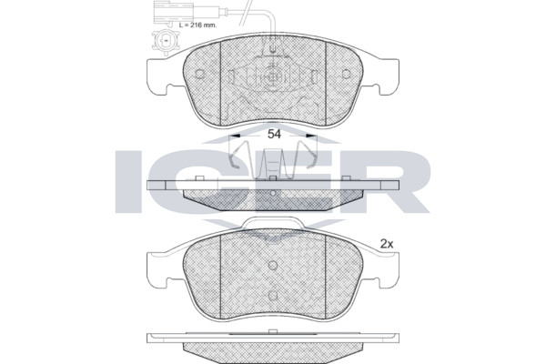 Bremsbelagsatz Vorne Ate-System FüR Alfa Giulietta 940 10-20 77365355-image