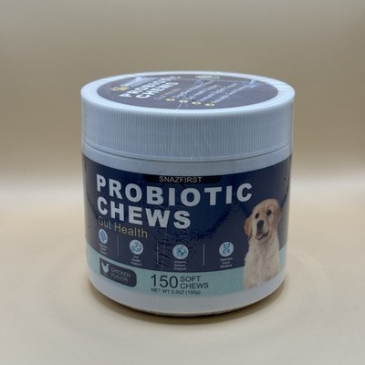 SnazFirst Probiotics for Dogs, Dog Probiotics Chews for Digestive Health & Gut H